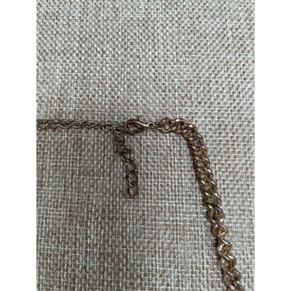 Green Bib Bauble Necklace Gold tone Chain St Patricks Day Jewelry - Picture 6 of 9